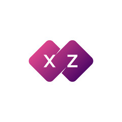 Fototapeta premium two letter diamond rounded logo