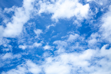 Obraz premium Blue sky background with White fluffy clouds texture, Abstract natural