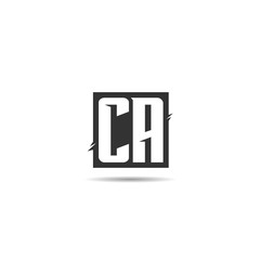 Minimalist and Modern Letter CA Logo Template Design