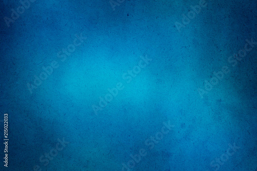 Blue Gradient Watercolor Paint On Old Paper With Grain