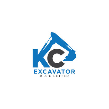 Letter K and C initial excavator