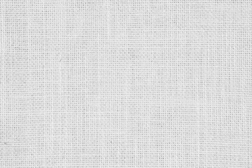 Pastel abstract White Hessian or sackcloth fabric or hemp sack texture background. Wallpaper of artistic wale linen canvas. Blanket or Curtain of cotton pattern with copy space for text decoration.