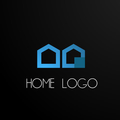 HOME logo concept, abstract  logo, sign, symbol or mark for site, house contruction, architech company