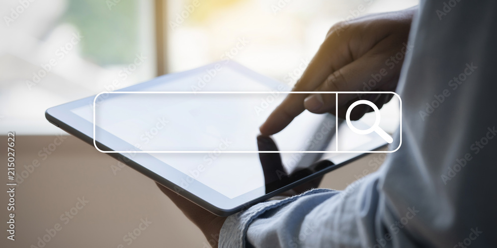 Aufkleber ict(information communication technology) businessman using searching browsing internet internet of 