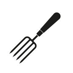 Gardening tools. Garden garden hand fork icon. Vector illustration.