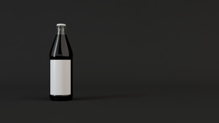 Mock up of beer bottle with blank label