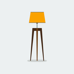 Floor lamp icon. Modern design element for home interior. Vector illustration.