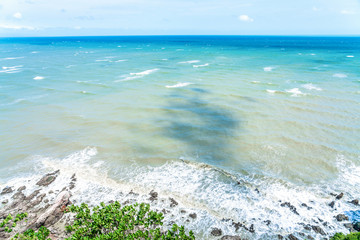 Beautiful Tropical Beach blue ocean background Summer view Sunshine at Sand and Sea Asia Beach Thailand Destinations 
