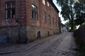 Fototapeta na wymiar Historical fortress and city Fredrikstad.Named after the Danish King Fredericks II. Fredrikstad,Norway