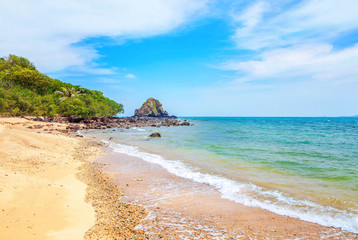 Beautiful tropical sandy beach in Thailand.