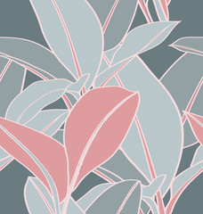 tropical plant seamless pattern2