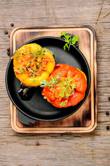 Stuffed pepper with meat