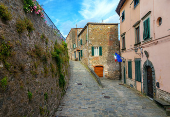 The ancient Italian town of Montecatini Alto.