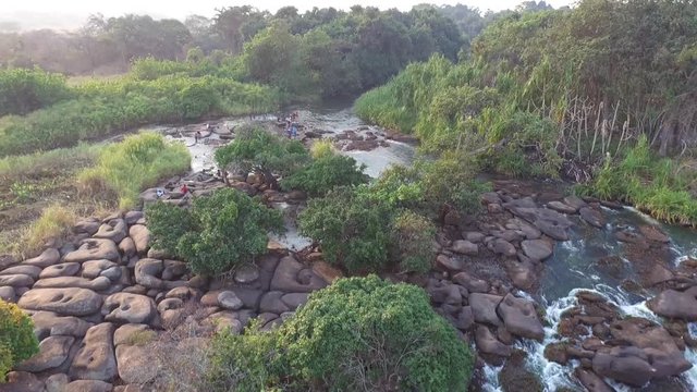 A Camera tilt in Kalandula Falls, Malange - Angola - Africa
