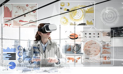 Conceptual image of virtual reality technology