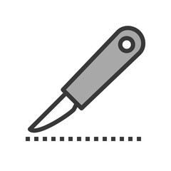 scalpel, or lancet, is a small and extremely sharp bladed