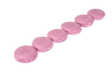 Delicate crumbly delightful purple macaroons