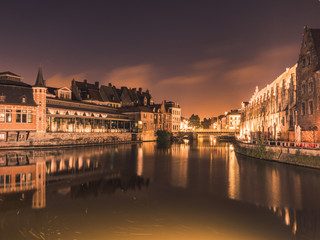 Beautiful evening in Gent, Belgium