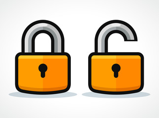 Vector padlocks design icon concept