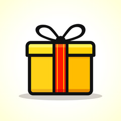 Vector gift box design icon