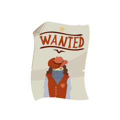 Western wanted poster icon