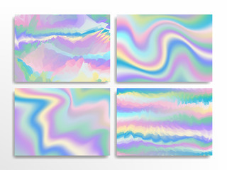 Vector abstract background holographic design.
