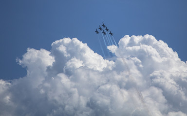 Blue Angel Formation - Powered by Adobe