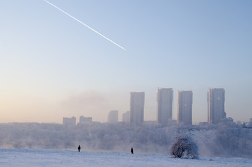Winter fishing in the city