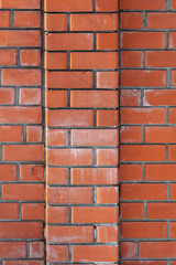 Wall from a red brick as an abstract background