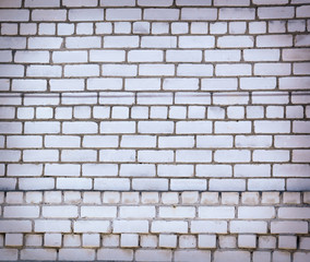 Brick wall in a house under construction