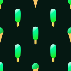 Seamless ice cream pattern colorful background