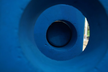 Blue Circles in Foam