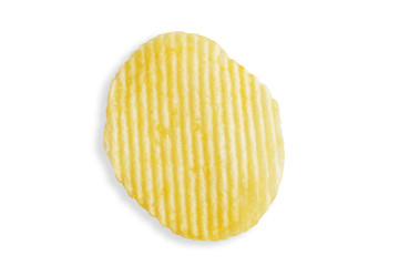 potato chip isolated on white background with clipping path