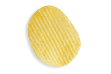 potato chip isolated on white background with clipping path