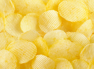 crispy potato chips snack texture background