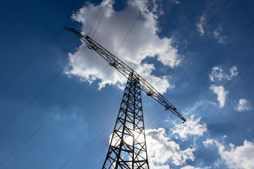Strom Mast Leitung  Energiewende