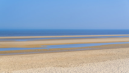 Fototapeta na wymiar Ostende in Belgium, beautiful beach, panorama in summer 