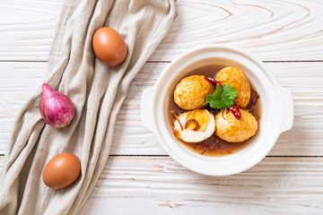 Fried Boiled Egg with Tamarind Sauce