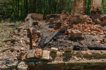 ruins of the building after the fire