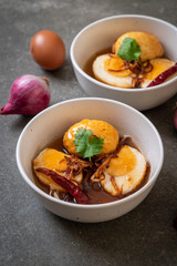 Fried Boiled Egg with Tamarind Sauce