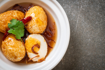 Fried Boiled Egg with Tamarind Sauce