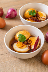 Fried Boiled Egg with Tamarind Sauce