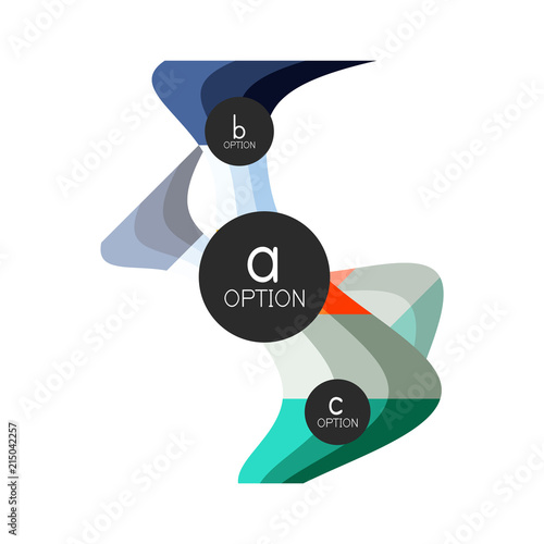 Abstract Colorful Geometric Option Infographics Design Template