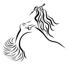 Charming young princess dances a beautiful dance