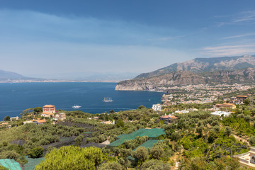 Obraz premium Sorrento. Italy. Aerial view of Sorrento and the Bay of Naples.