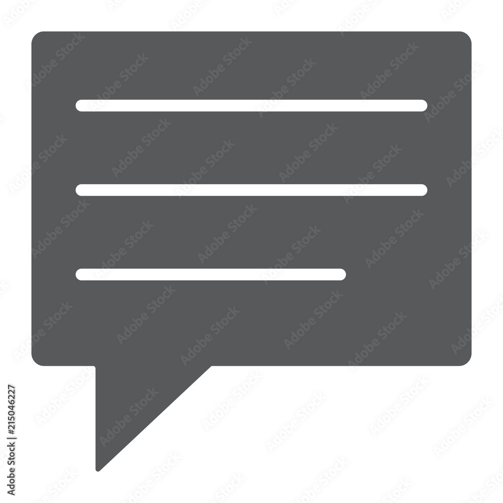 Poster text message glyph icon, dialog and chat, soeech bubble messgae sign, vector graphics, a solid patte