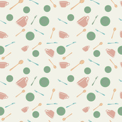 coffee cup plate fork background