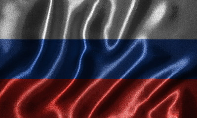 Wallpaper by Russia flag and waving flag by fabric.