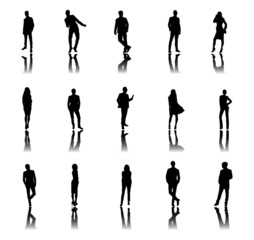 people silhouettes shadows