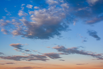 Beautiful sky at sunset time